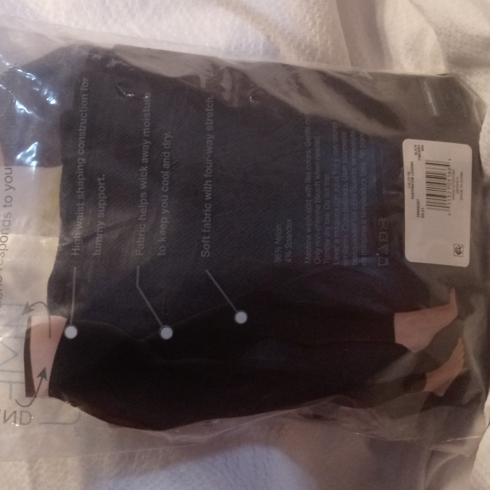NWT POSTPARTUM LEGGINGS SURGICAL RECOVERY SUPPORT WICKING SEAMLESS SUPPORT - Picture 3 of 4